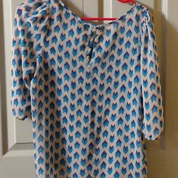 RUE21 Light Material Blue Top Work Dress Apparel Size Large - Picture 5 of 5